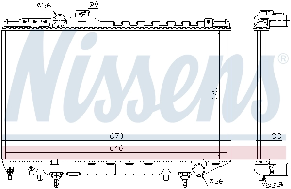 NISSENS 64750 Radiator, engine cooling