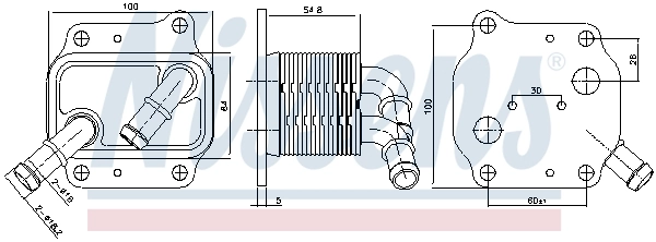 NISSENS 91231 Oil Cooler, engine oil