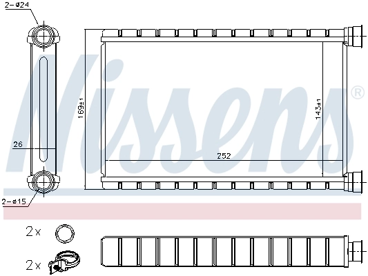 Heat Exchanger, interior heating ** FIRST FIT ** 70527