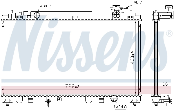 Radiator, engine cooling 606836