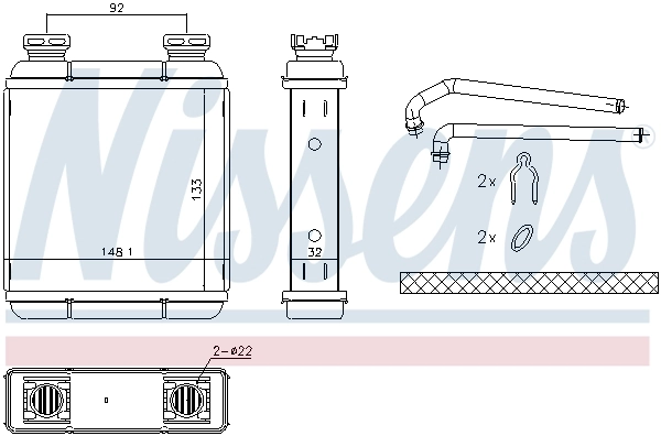 NISSENS 72072 Heat Exchanger, interior heating