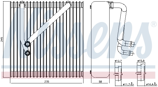 NISSENS 92164 Evaporator, air conditioning