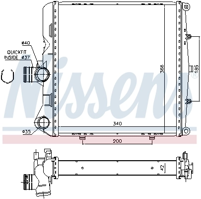 NISSENS 637774 Radiator, engine cooling