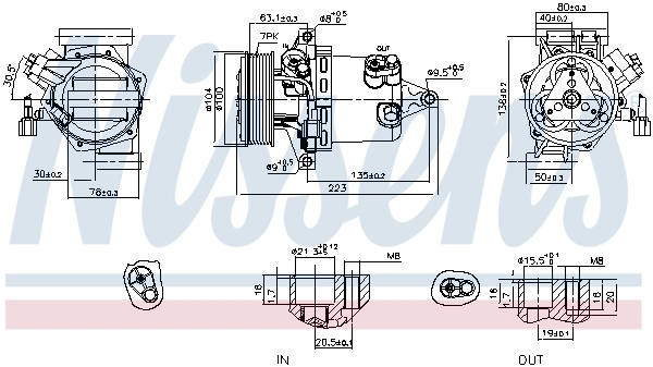 Compressor, air conditioning ** FIRST FIT ** 890053