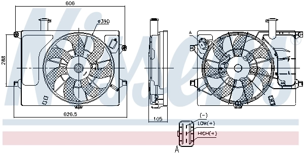 NISSENS 85897 Fan, engine cooling