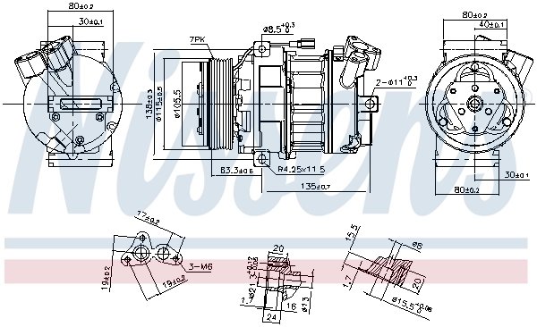 Compressor, air conditioning ** FIRST FIT ** 890269