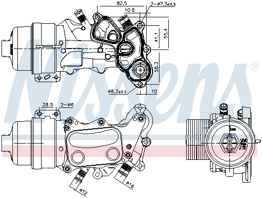 Oil Cooler, engine oil ** FIRST FIT ** 91167