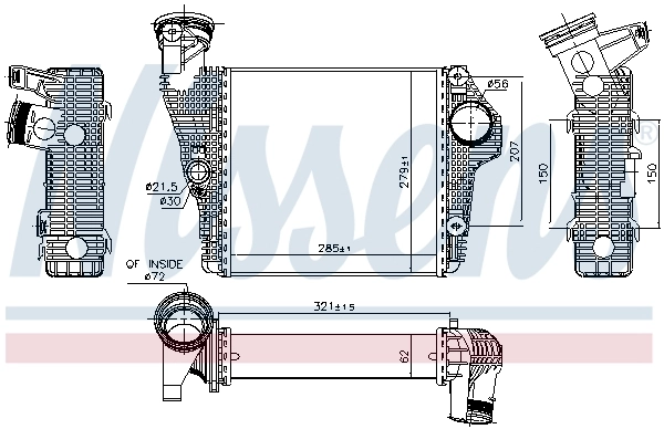 NISSENS 961435 Charge Air Cooler