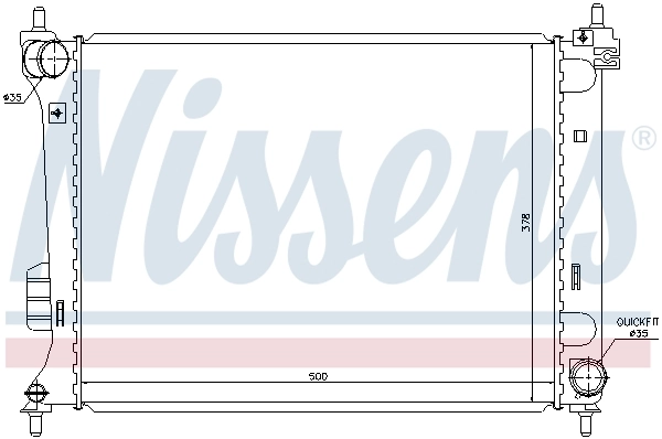 NISSENS 67609 Radiator, engine cooling