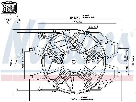 NISSENS 85217 Fan, engine cooling