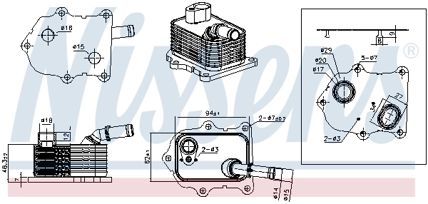 Oil Cooler, engine oil 91586