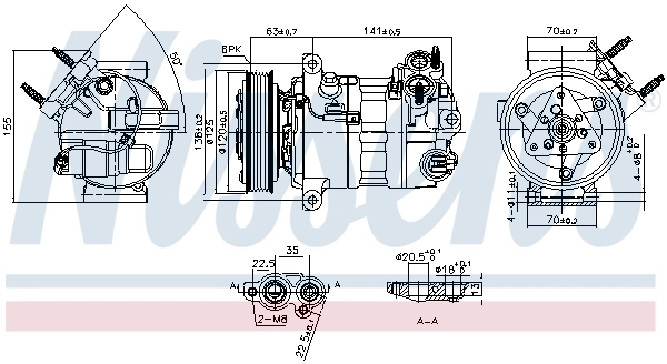 Compressor, air conditioning ** FIRST FIT ** 890594