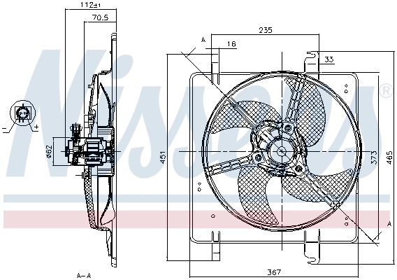 Fan, engine cooling 85027