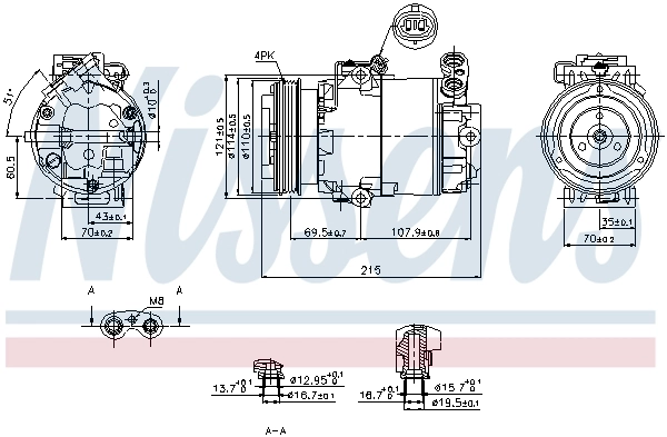 Compressor, air conditioning ** FIRST FIT ** 89333