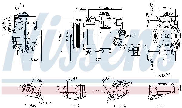 Compressor, air conditioning ** FIRST FIT ** 89415