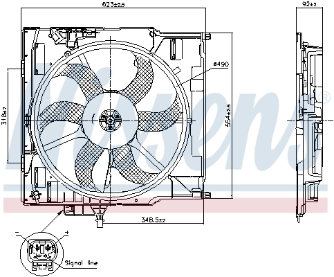 Fan, engine cooling 850079