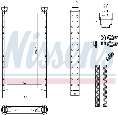 Heat Exchanger, interior heating ** FIRST FIT ** 70235