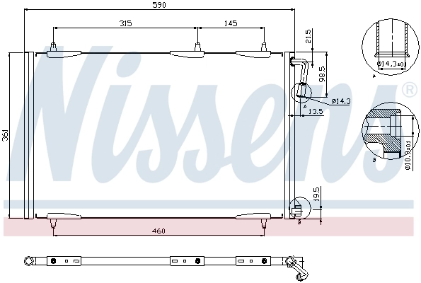 NISSENS 94855 Condenser, air conditioning