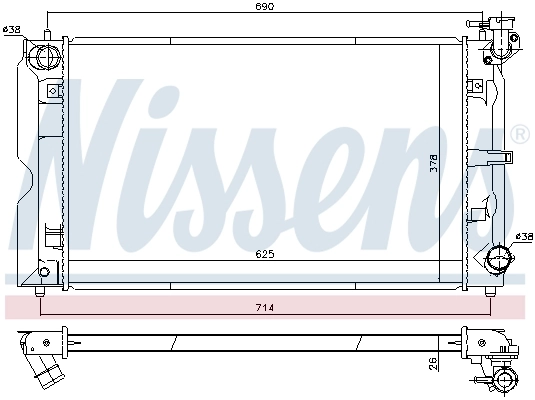 NISSENS 646857 Radiator, engine cooling