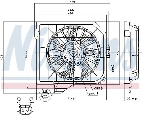 Fan, engine cooling 85091