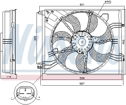Fan, engine cooling 85948