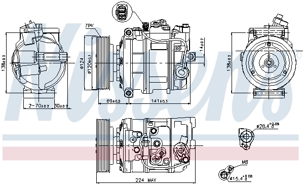 Compressor, air conditioning ** FIRST FIT ** 890025