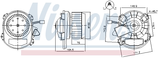 NISSENS 87551 Interior Blower