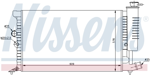 Radiator, engine cooling 61399A