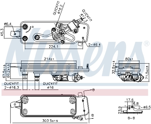 Oil Cooler, automatic transmission 90988