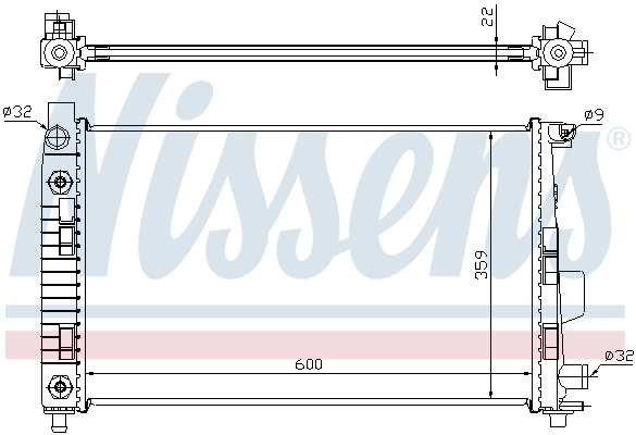 Radiator, engine cooling 62781A