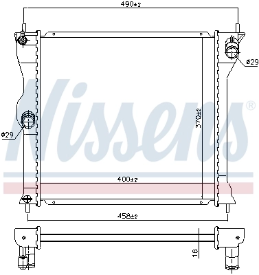 NISSENS 628963 Radiator, engine cooling