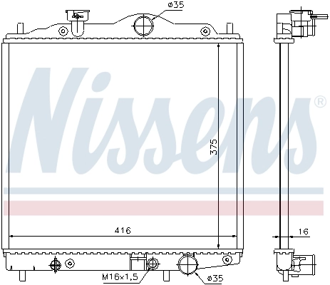 NISSENS 67100 Radiator, engine cooling