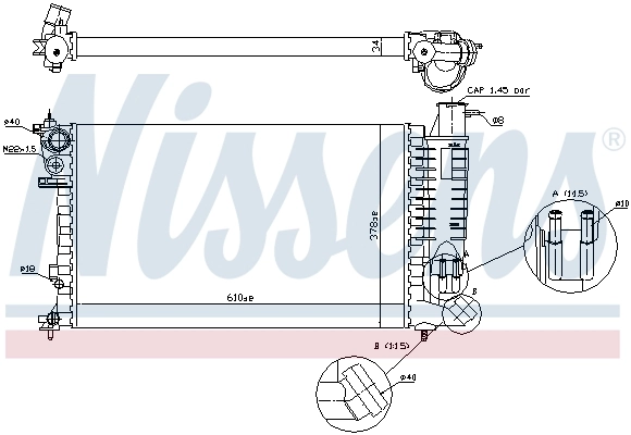 NISSENS 61381A Radiator, engine cooling