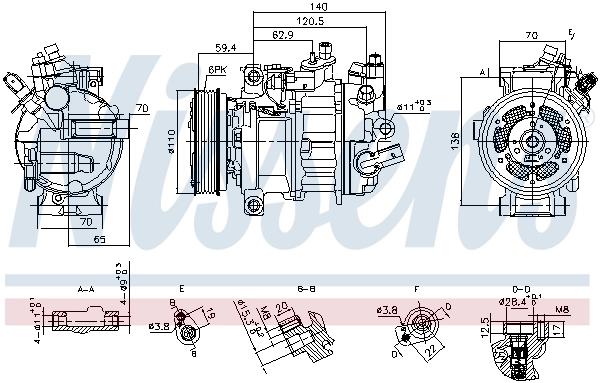 Compressor, air conditioning ** FIRST FIT ** 890944