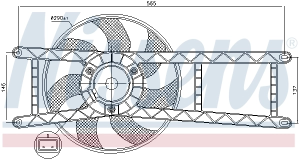 NISSENS 85145 Fan, engine cooling