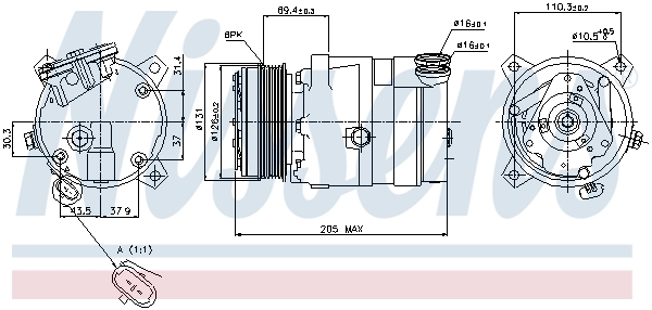 Compressor, air conditioning ** FIRST FIT ** 89062