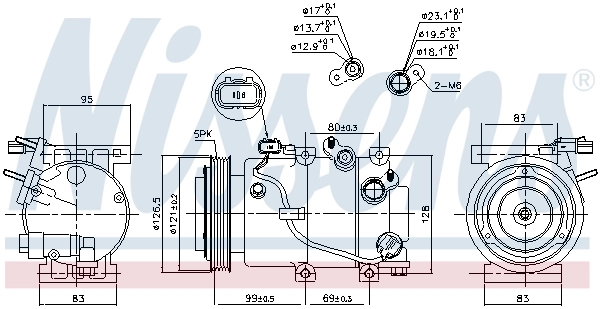 Compressor, air conditioning ** FIRST FIT ** 890238