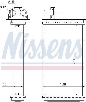 NISSENS 72981 Heat Exchanger, interior heating