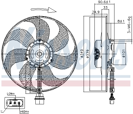 Fan, engine cooling 85544