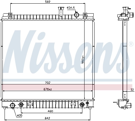 NISSENS 69484 Radiator, engine cooling