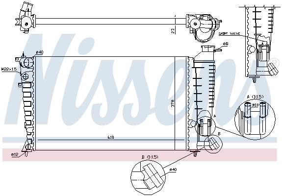 NISSENS 61382A Radiator, engine cooling