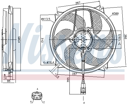Fan, engine cooling 85561