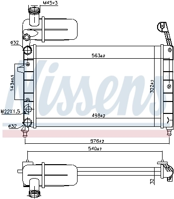 NISSENS 61844 Radiator, engine cooling