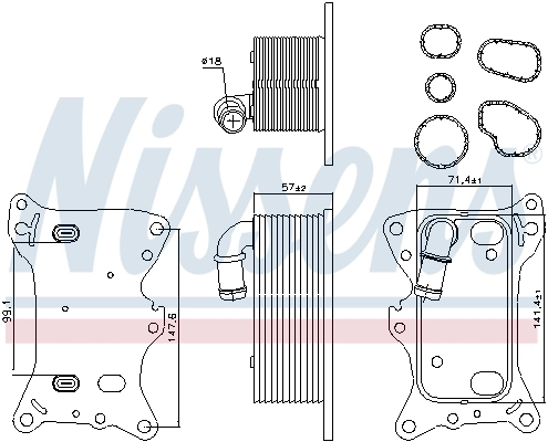 Oil Cooler, engine oil ** FIRST FIT ** 91198