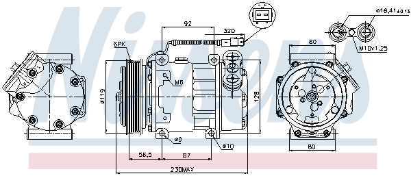 Compressor, air conditioning ** FIRST FIT ** 89047