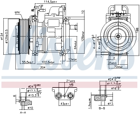 Compressor, air conditioning ** FIRST FIT ** 890023