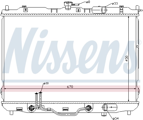 NISSENS 66636 Radiator, engine cooling