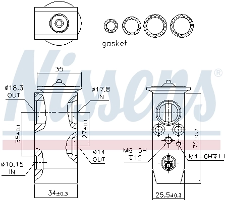 NISSENS 999279 Expansion Valve, air conditioning