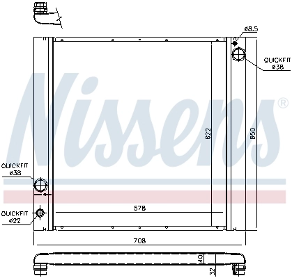 NISSENS 64329 Radiator, engine cooling