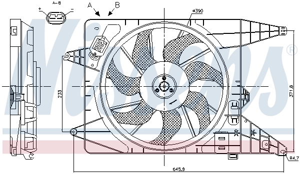 NISSENS 85890 Fan, engine cooling